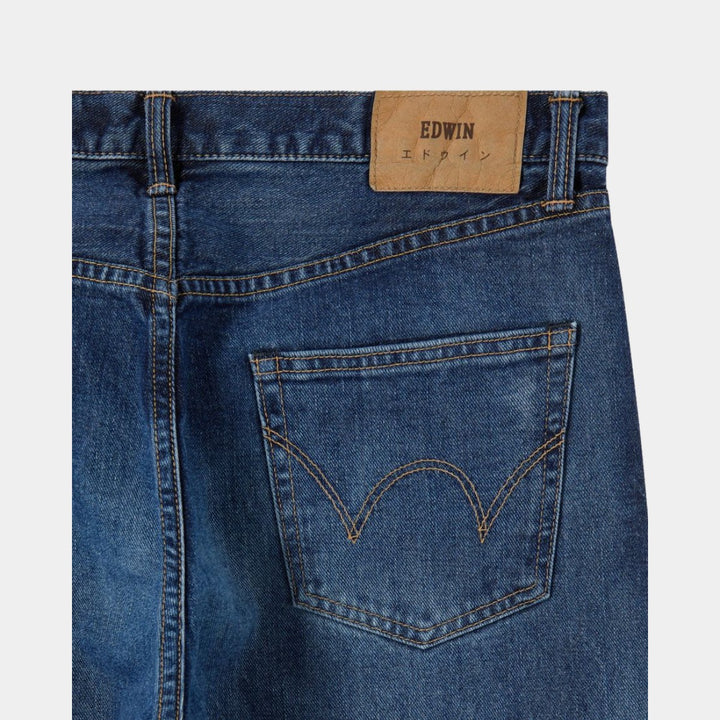 Edwin Regular Tapered Kaihara Jeans - Blue Mid Dark Used