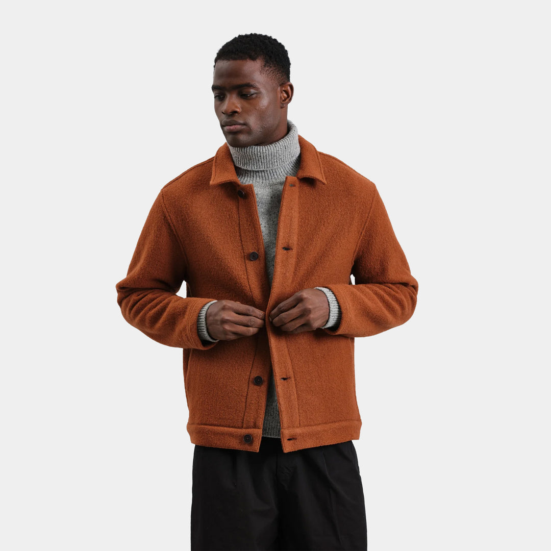 Wax London Grant Jacket - Rust