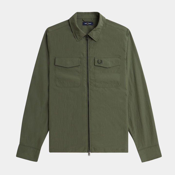 Fred Perry Pocket Overshirt - Laurel Wreath Green