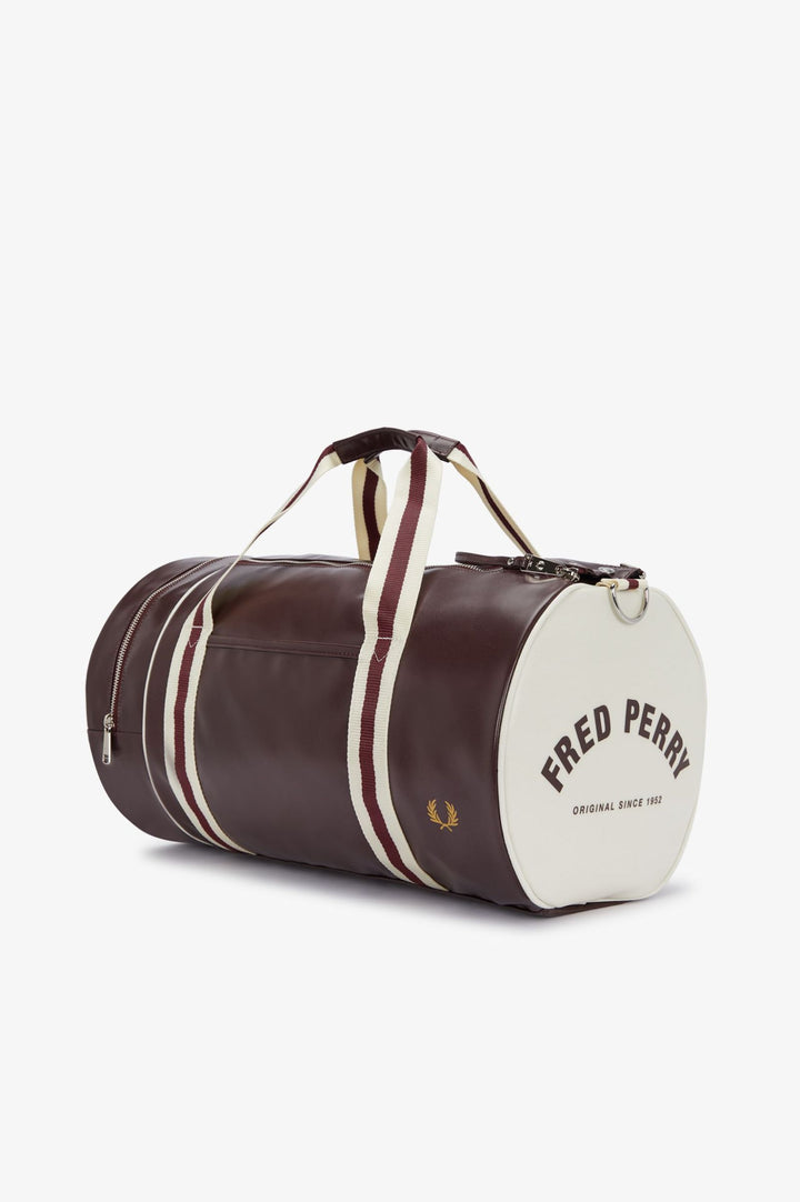 Fred Perry Classic Barrel Bag - Oxblood/Ecru