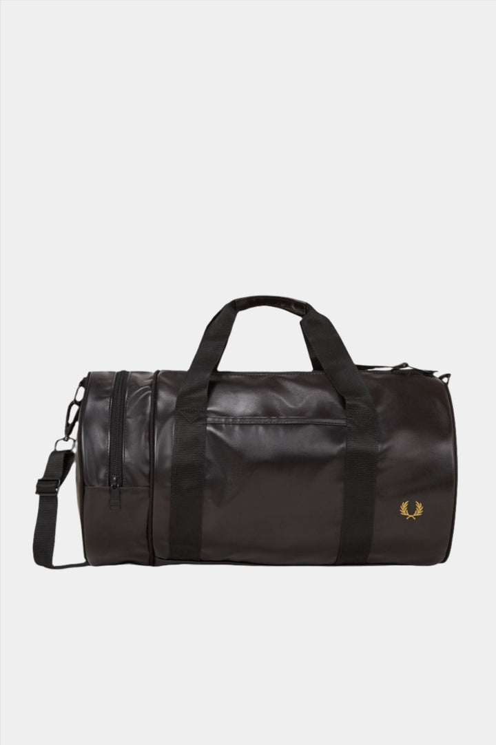 Fred Perry Tonal Classic Barrel Bag - Black/Gold