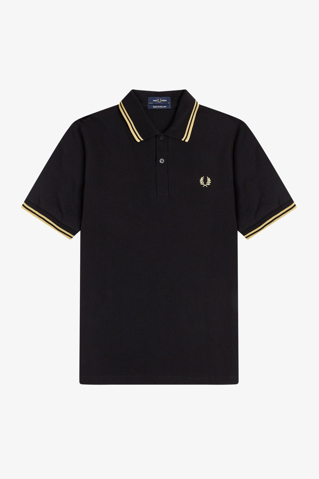 Fred Perry Twin Tipped M12 Polo Shirt - Black/Champagne