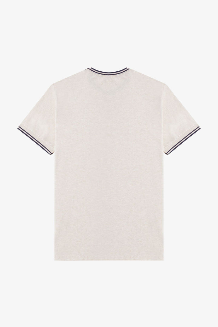 Fred Perry Twin Tipped T-Shirt - Porridge Marl/Anchor Grey