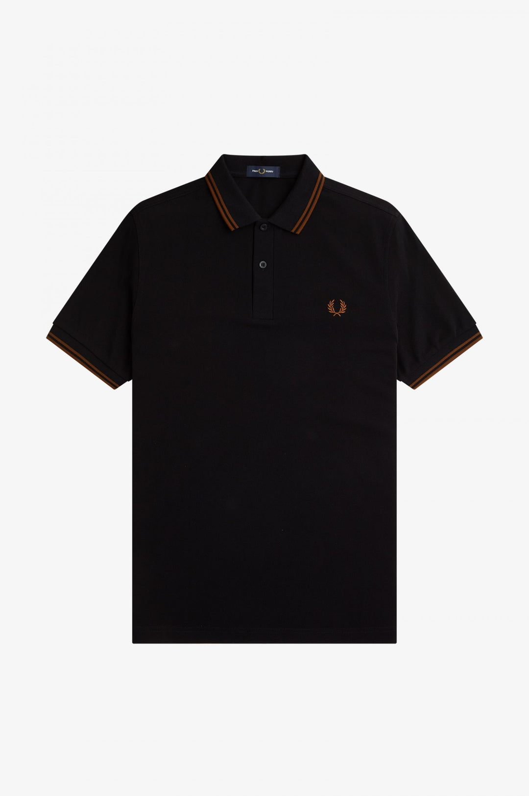Fred Perry Twin Tipped Polo-Shirt - Black/Whisky Brown