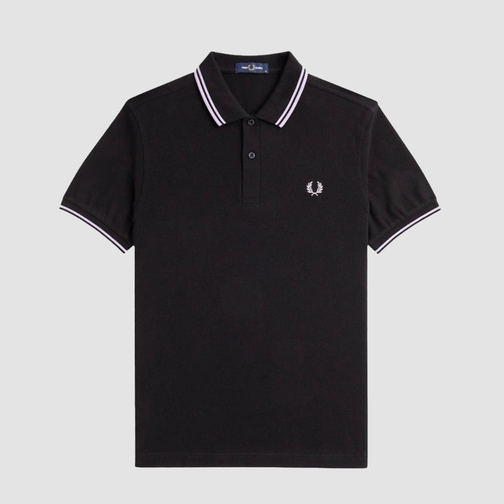 Fred Perry Twin Tipped Polo-Shirt - Black/Ultra Violet