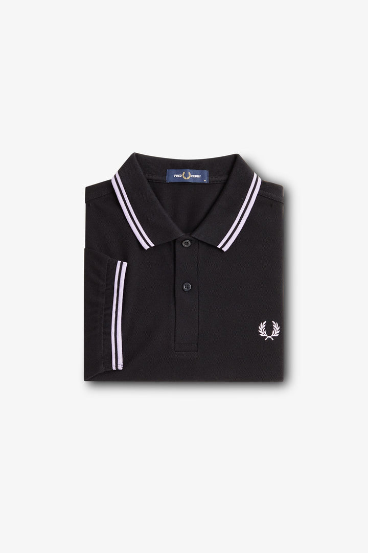 Fred Perry Twin Tipped Polo-Shirt - Black/Ultra Violet