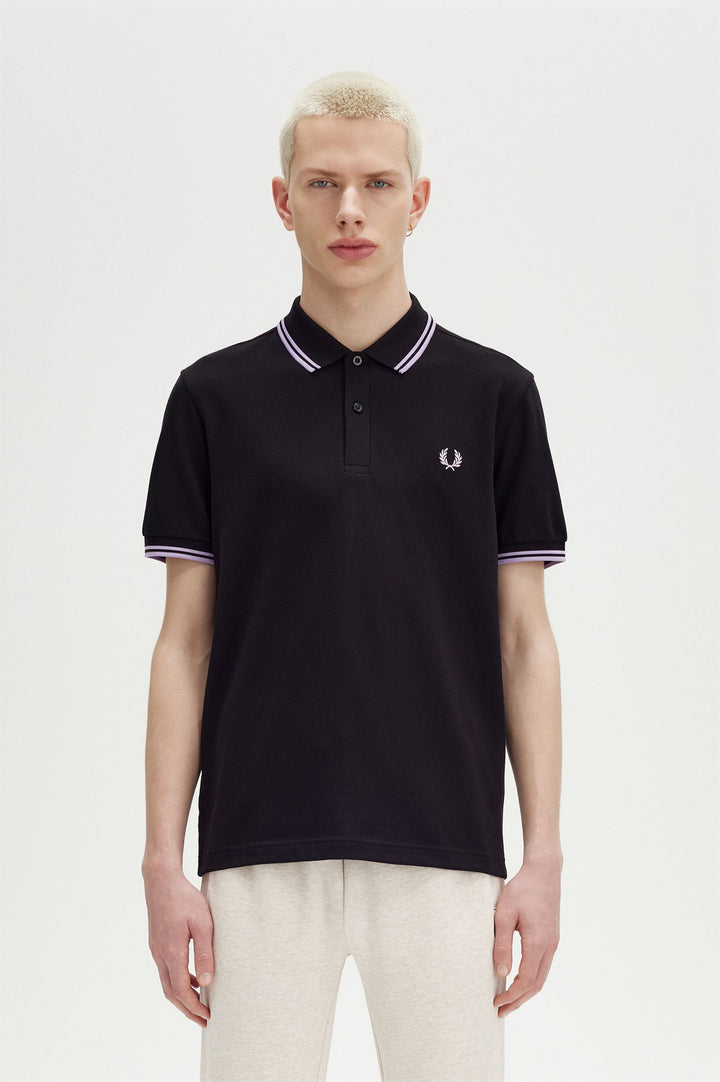 Fred Perry Twin Tipped Polo-Shirt - Black/Ultra Violet