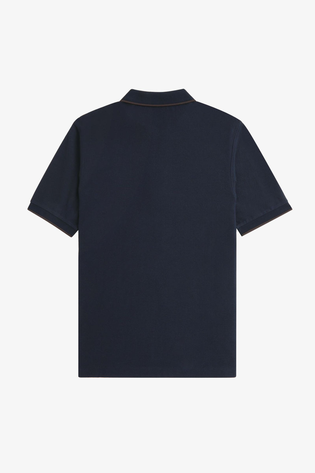 Fred Perry Crepe Pique Zip Neck Polo-Shirt - Navy