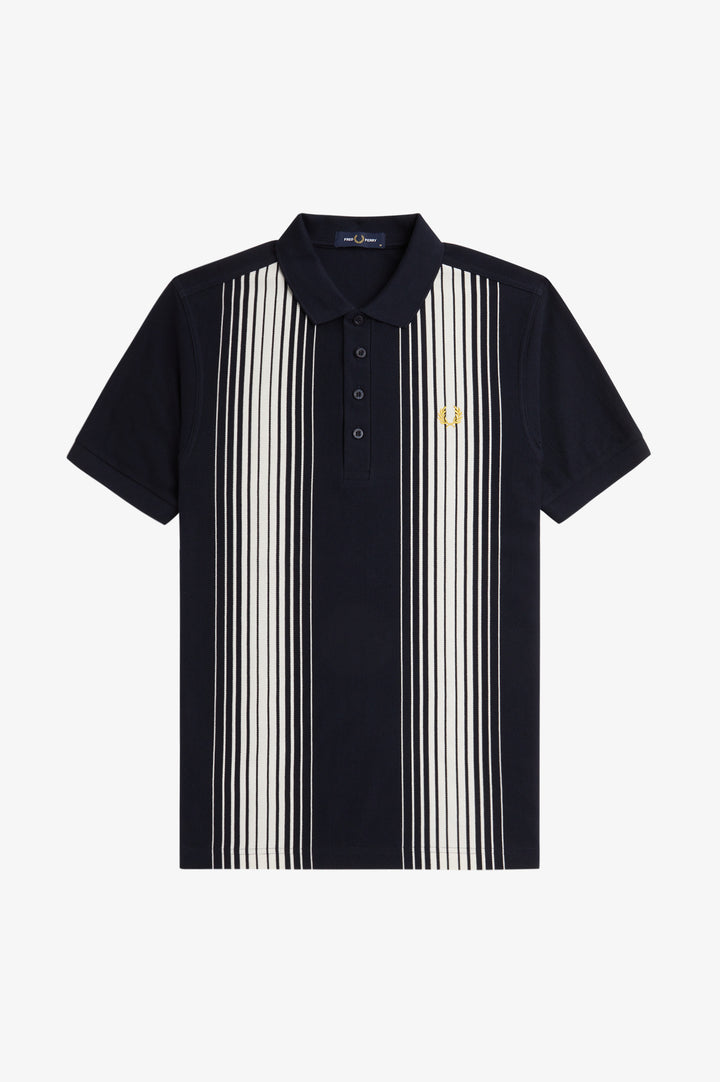 Fred Perry Ombre Stripe Polo-Shirt - Navy