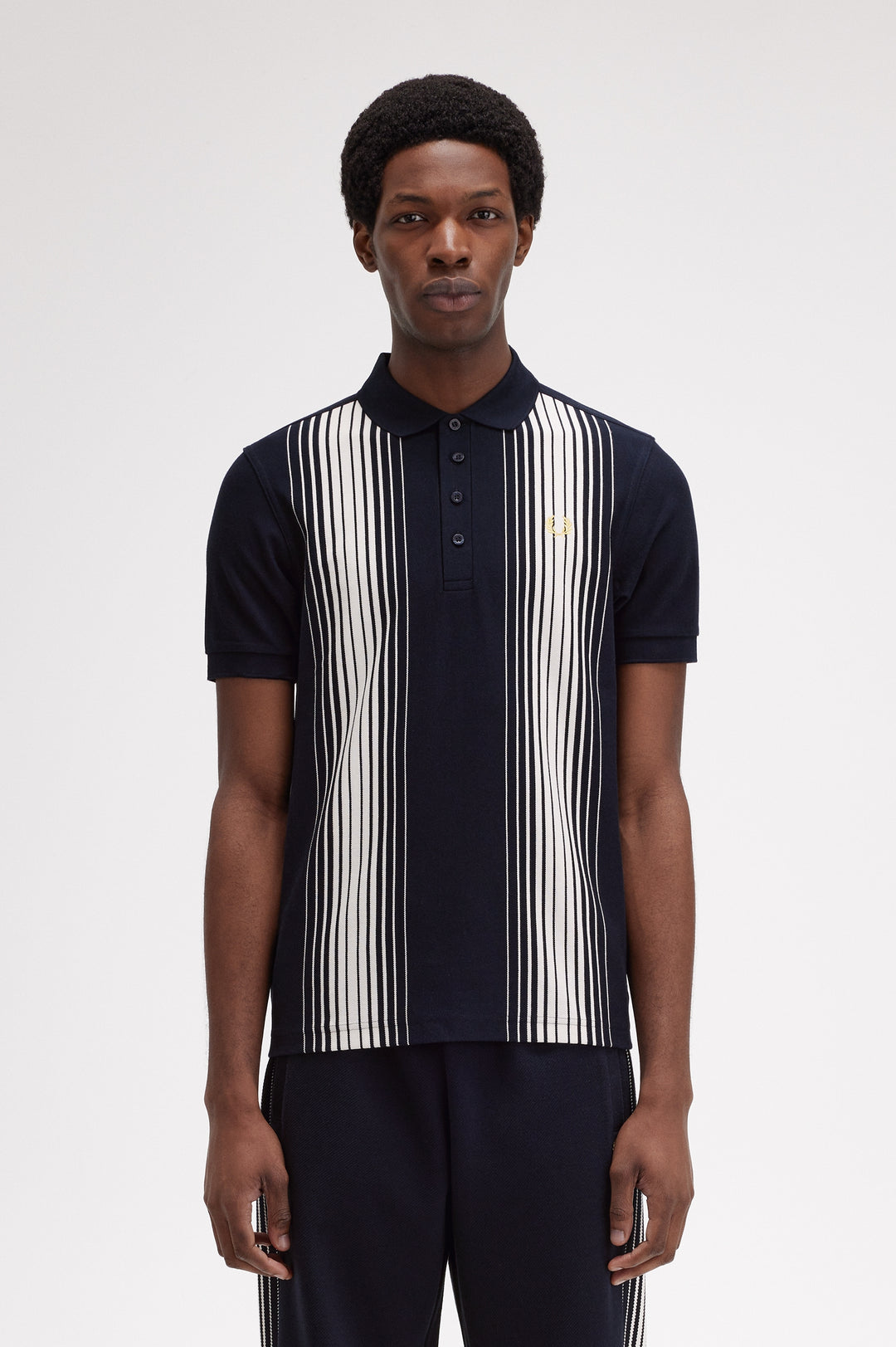 Fred Perry Ombre Stripe Polo-Shirt - Navy