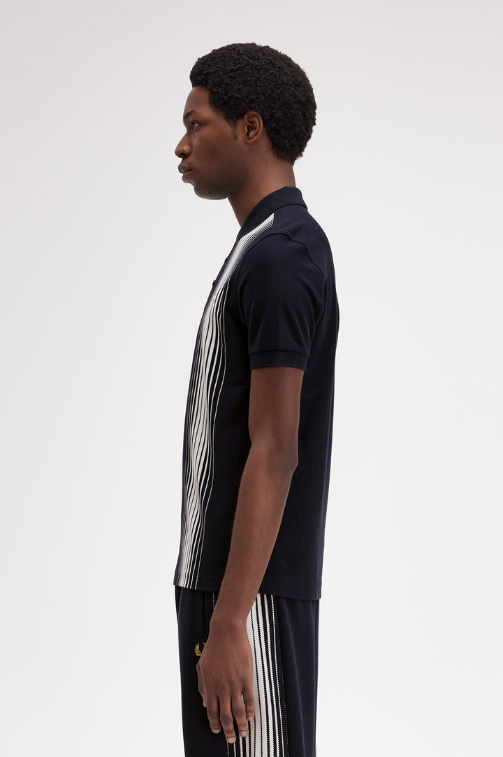 Fred Perry Ombre Stripe Polo-Shirt - Navy