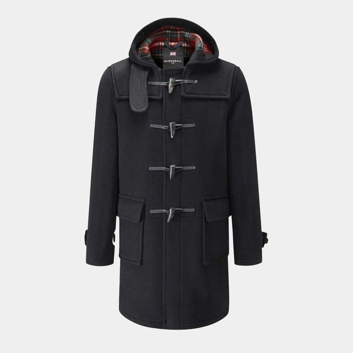 Gloverall Morris Duffle Coat - Black Stewart