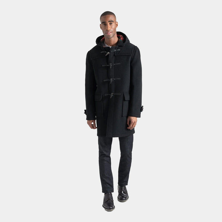 Gloverall Morris Duffle Coat - Black Stewart