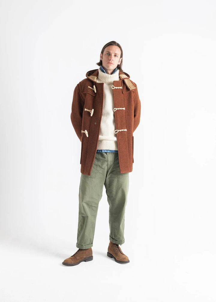 Gloverall Mid Monty Duffle Coat - Rust