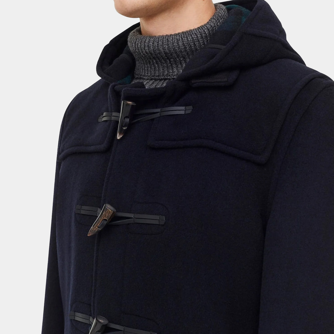 Gloverall Morris Duffle Coat - Navy Blackwatch