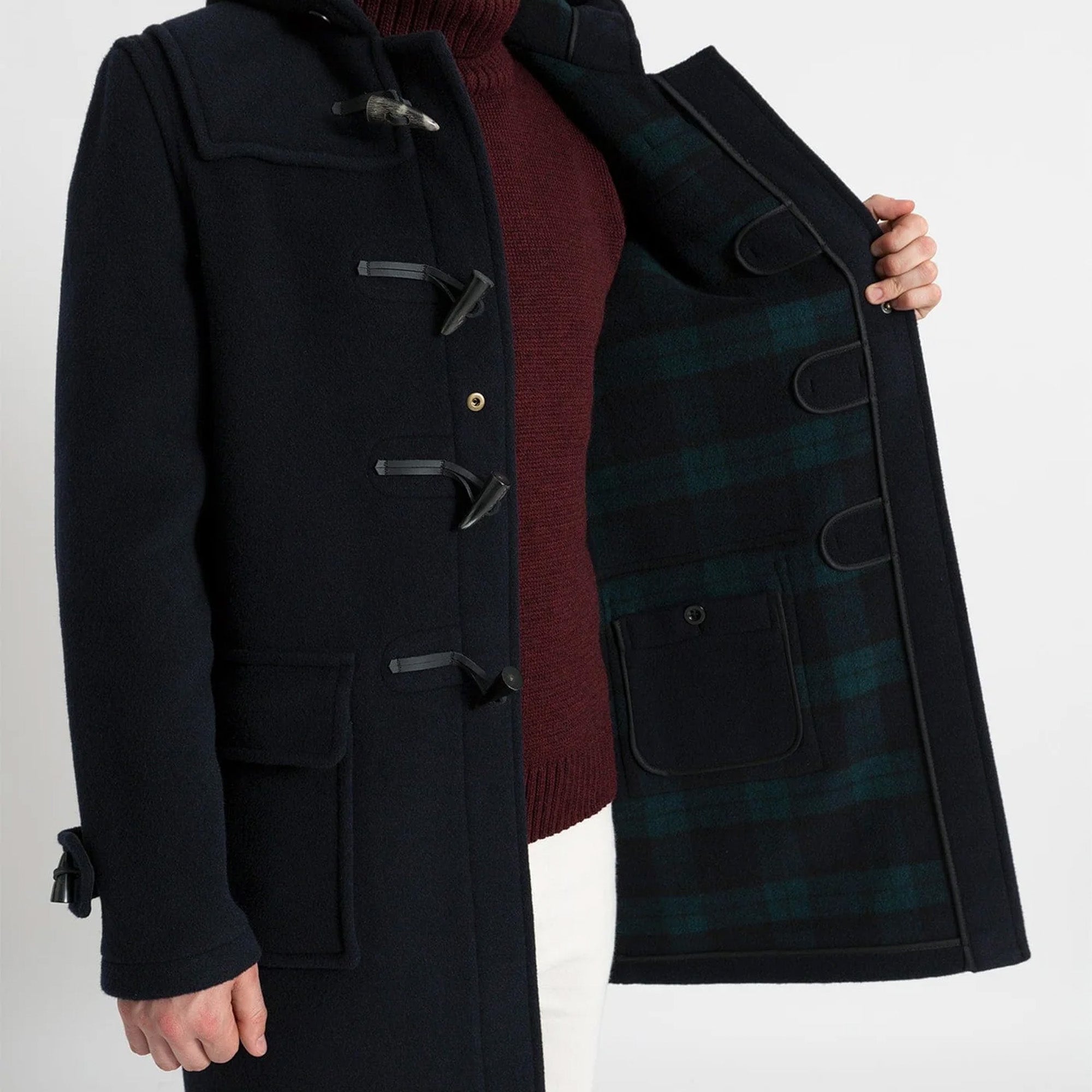 Gloverall Morris Duffle Coat Navy Blackwatch The Modern Draper