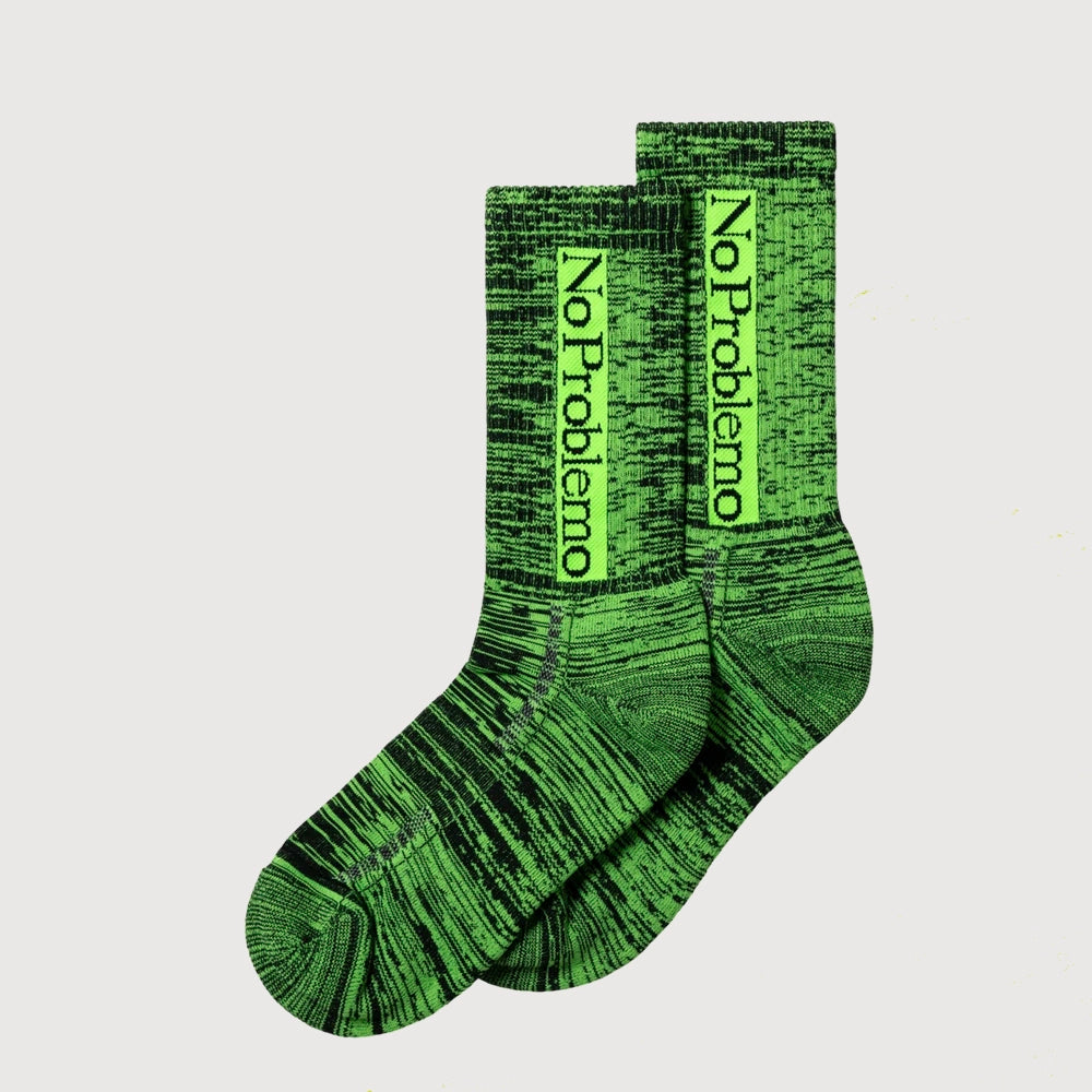 No Problemo Glitch Knit Socks - Green