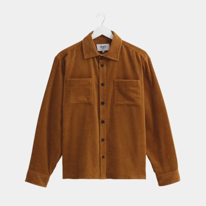 Wax London Whiting Overshirt - Ochre Jumbo Cord