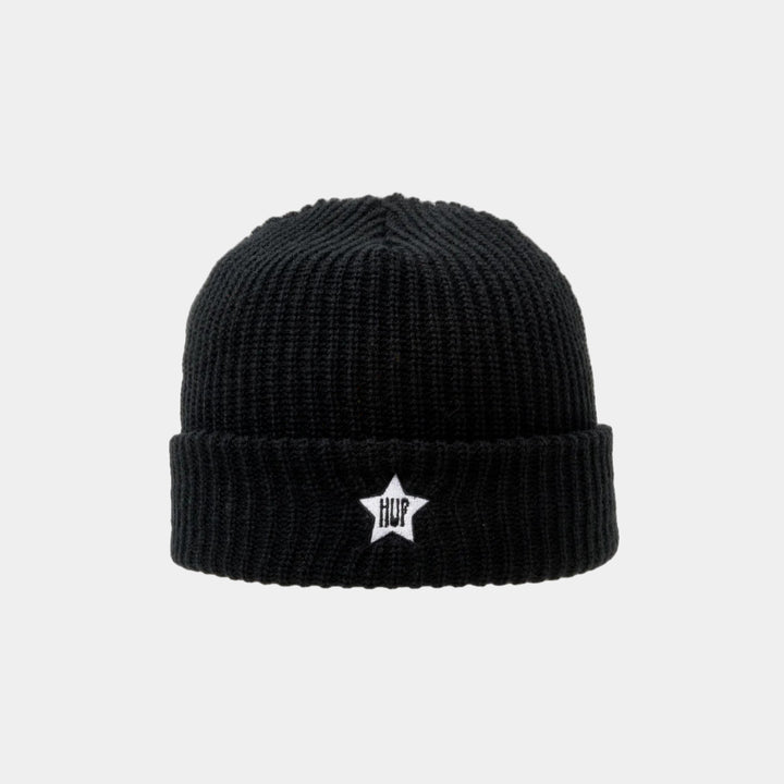 HUF One Star Visor Beanie - Black