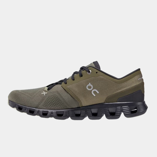 On Running Cloud X 3 Trainers - Olive/Reseda