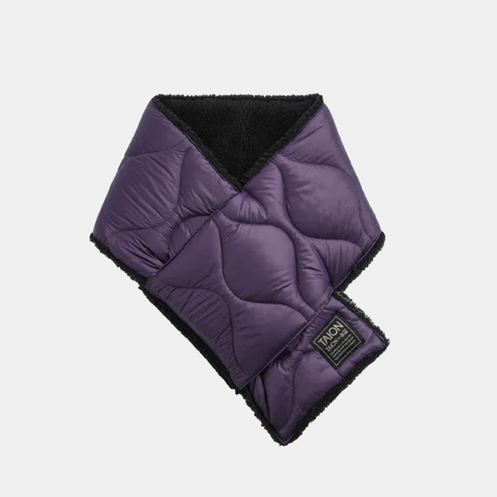 Taion Military Reversible Down Scarf - Dark Purple