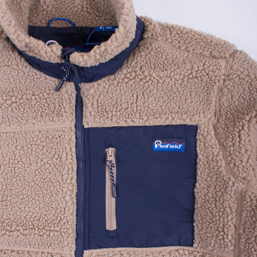 Penfield Washed Fleece Funnel Jacket - Chinchilla