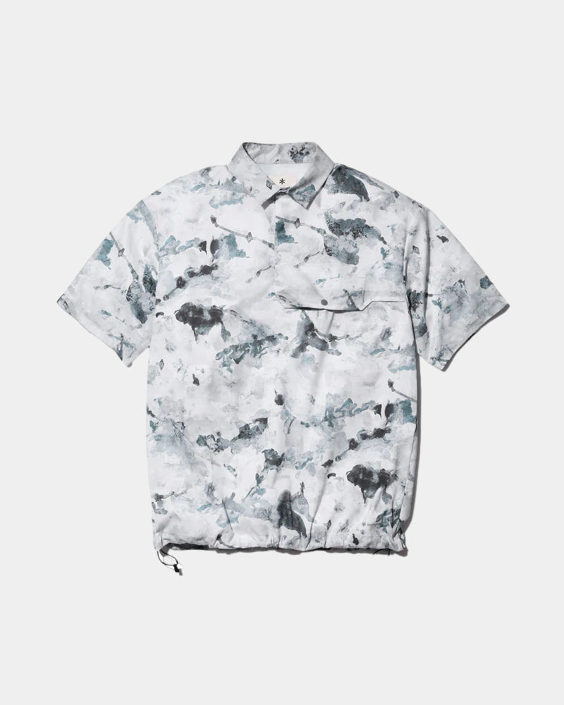 Snow Peak Printed Quick Dry Polo Shirt - Grey