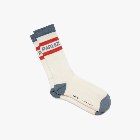 Parlez Strive Socks - White/China Blue