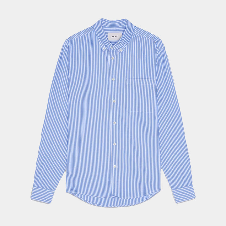 NN.07 Arne Stripe Shirt - Blue Stripe