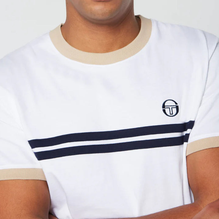 Sergio Tacchini Supermac T-Shirt  - White/Hummus