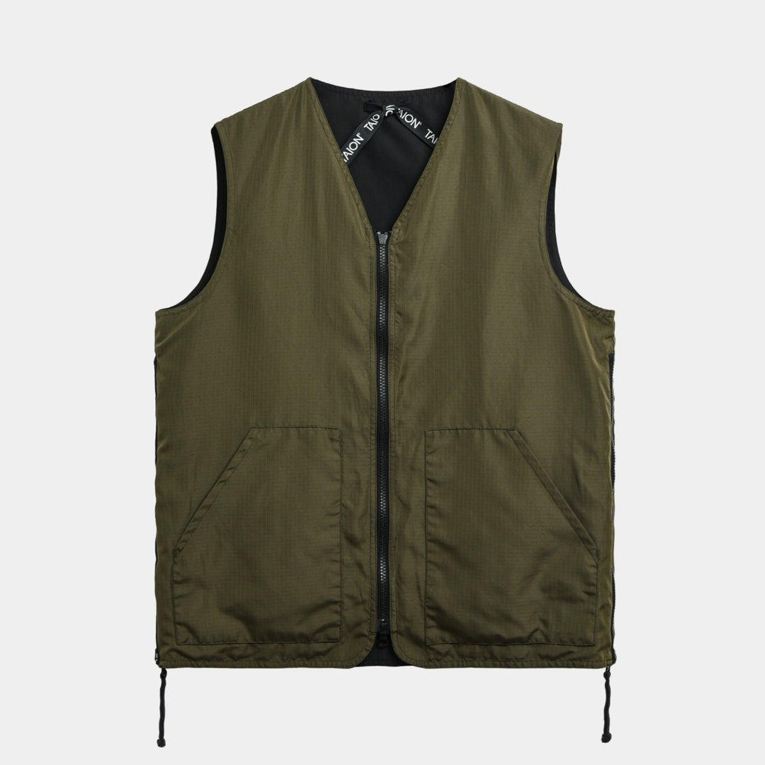 Taion Military Reversible V-Neck Vest - Black