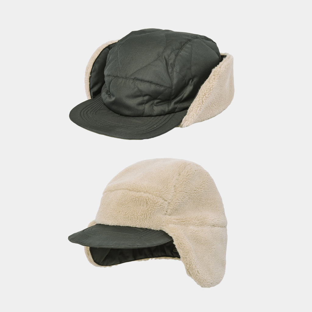 Taion Military Reversible Down Cap - Dark Olive/Cream – The Modern