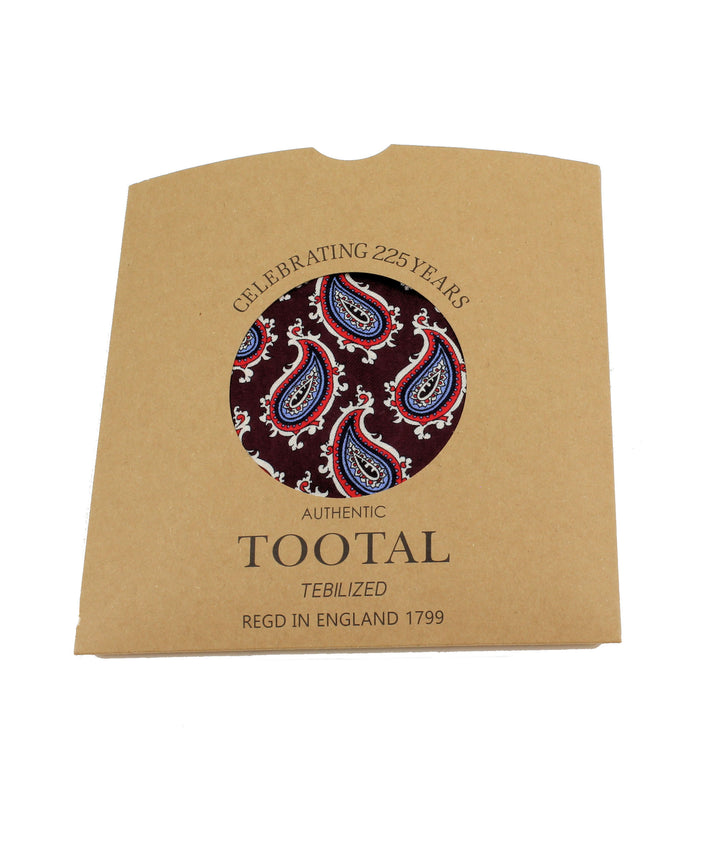 Tootal Paisley Fringed Rayon Scarf - Burgundy