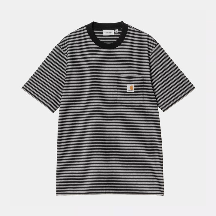 Carhartt WIP Verner Pocket T-Shirt - Black/Dark Grey Heather