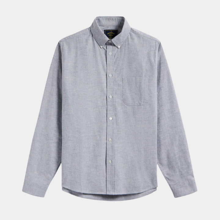 Portuguese Flannel Brushed Oxford Shirt - Blue