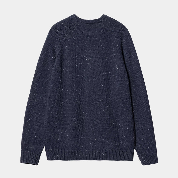 Carhartt WIP Anglistic Sweater - Speckled Air Force Blue