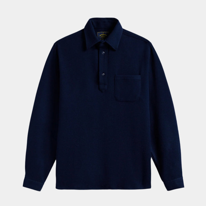 Portuguese Flannel Origem Popover Shirt - Navy