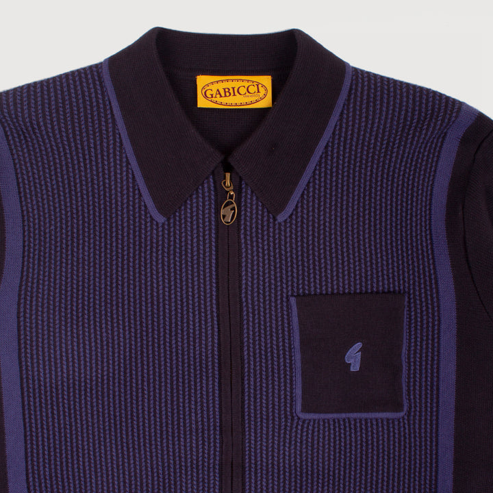 Gabicci Vintage Somerfield Zip Cardigan - Navy