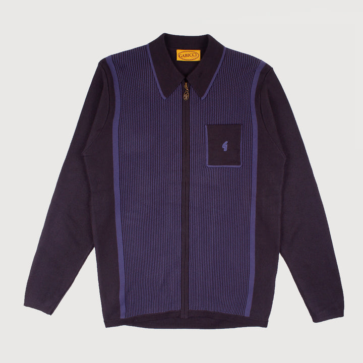 Gabicci Vintage Somerfield Zip Cardigan - Navy