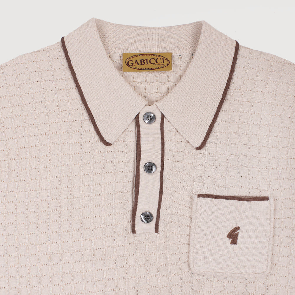 Gabicci Vintage Roy Polo Shirt - Cream