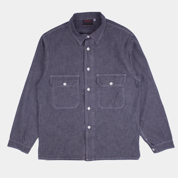 Vetra Chambray Overshirt - Blue