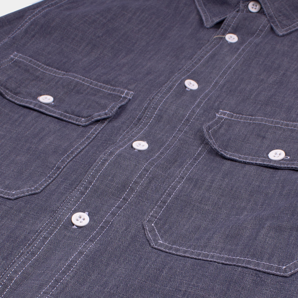 Vetra Chambray Overshirt - Blue