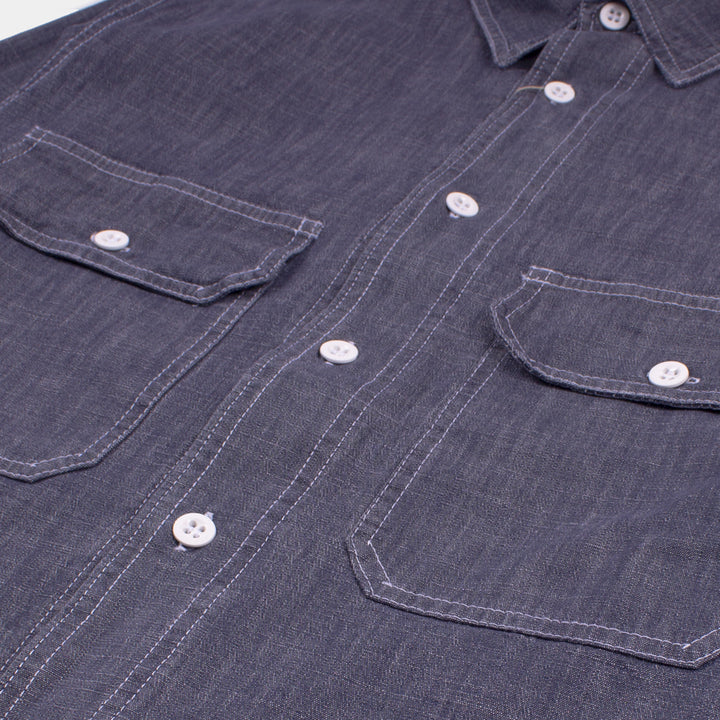 Vetra Chambray Overshirt - Blue