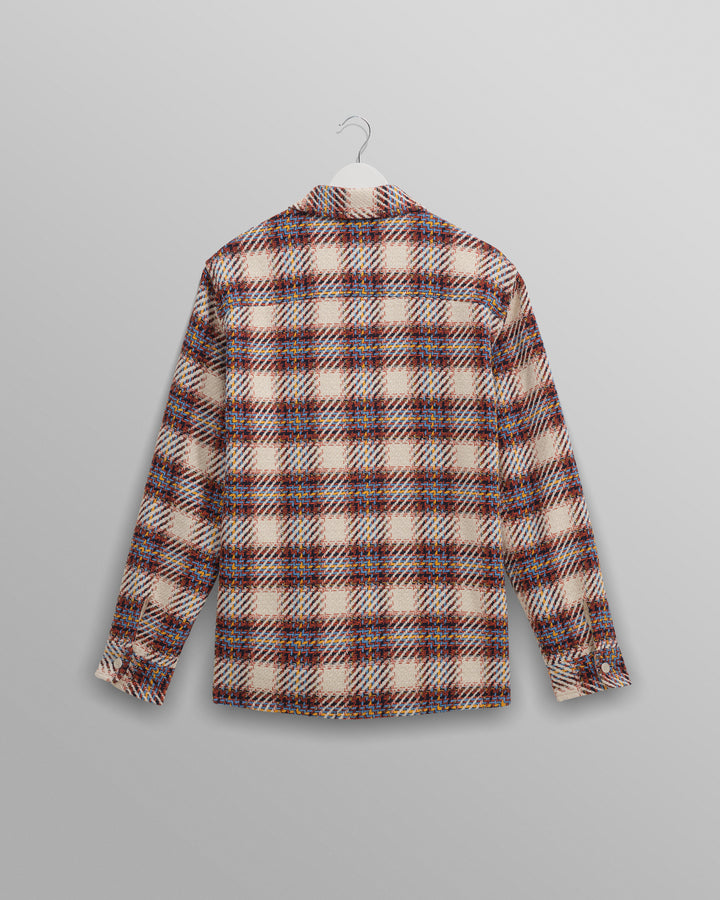 Wax London Whiting Overshirt - Ecru/Multi