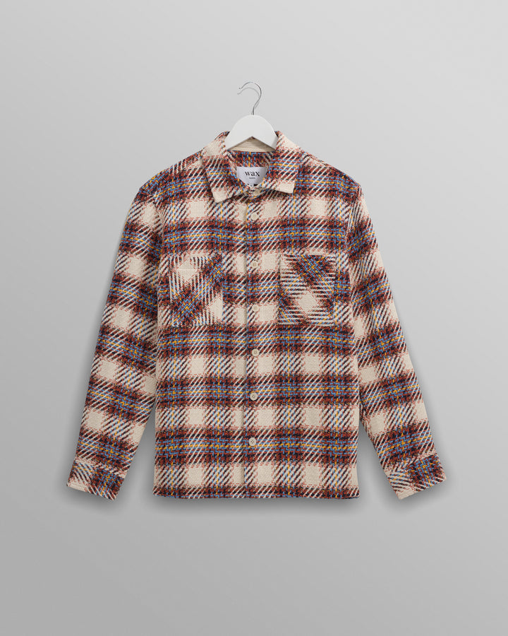 Wax London Whiting Overshirt - Ecru/Multi