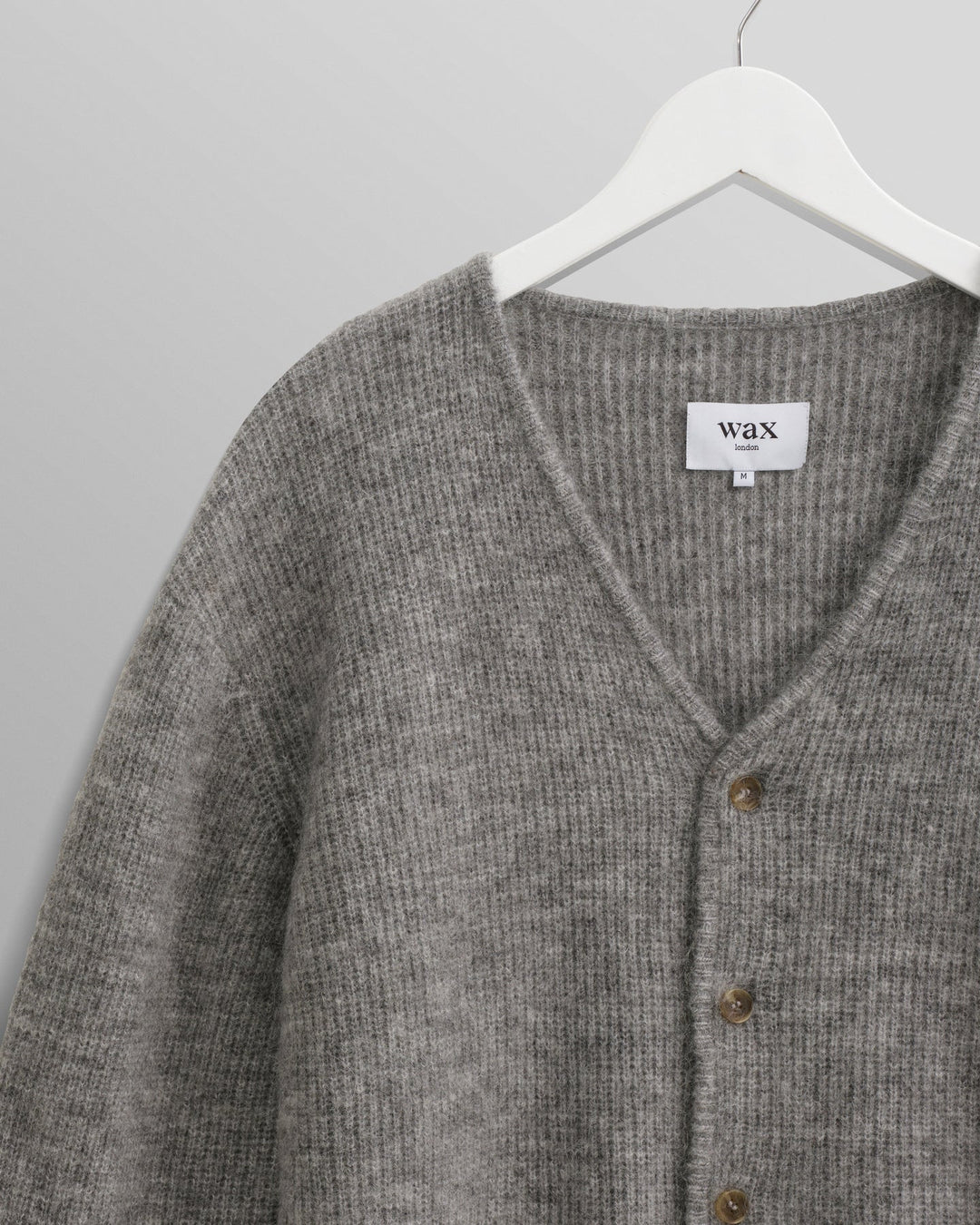 Wax London Alban Cardigan - Grey Marl