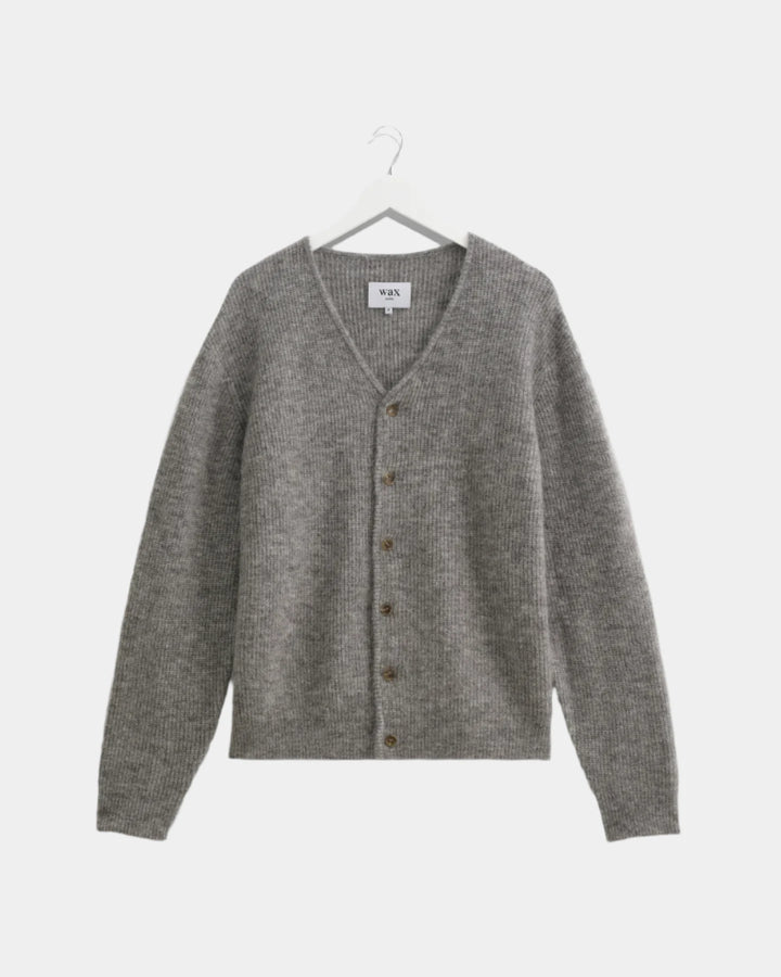 Wax London Alban Cardigan - Grey Marl