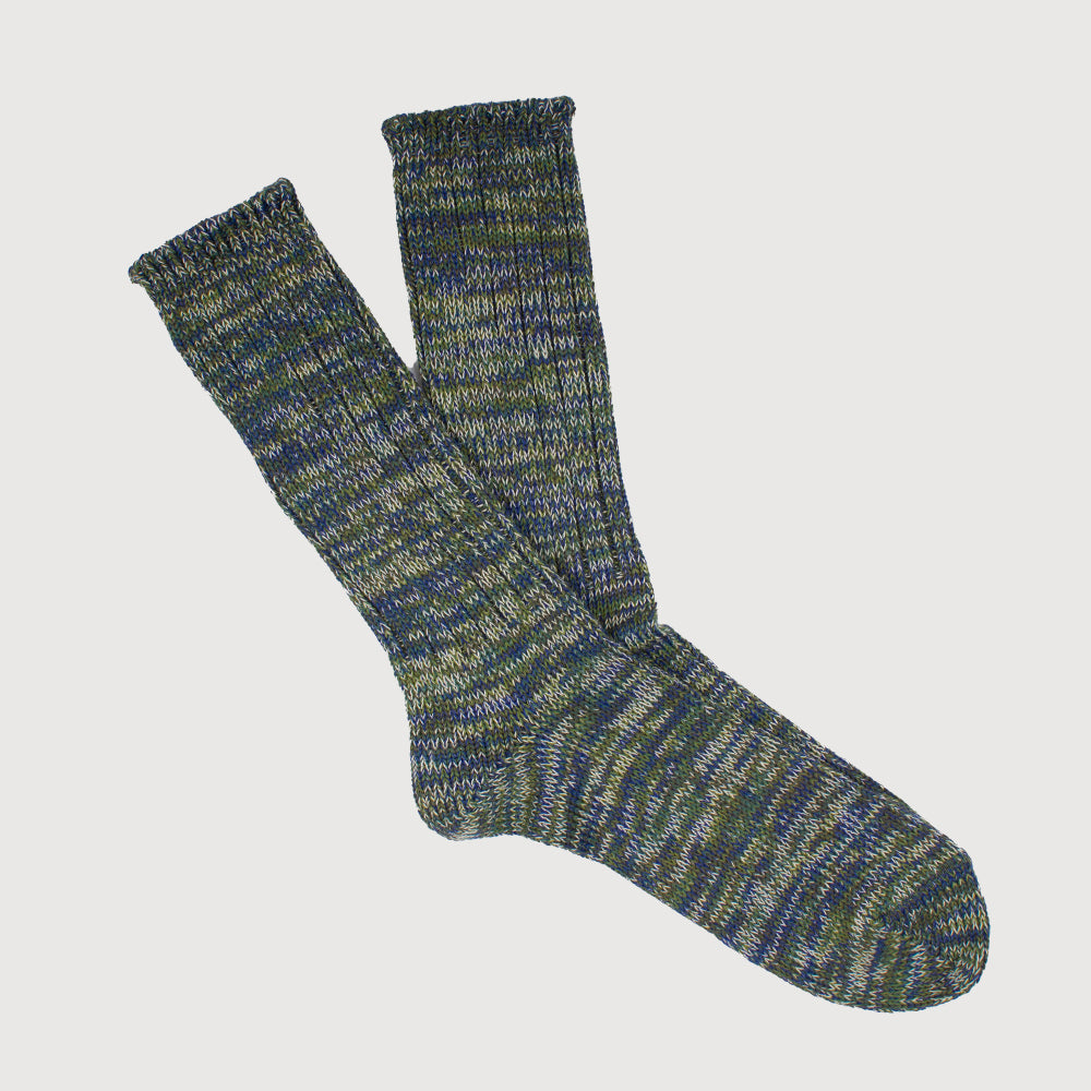 Anonymous-Ism 5 Colour Crew Mix Sock - Moss