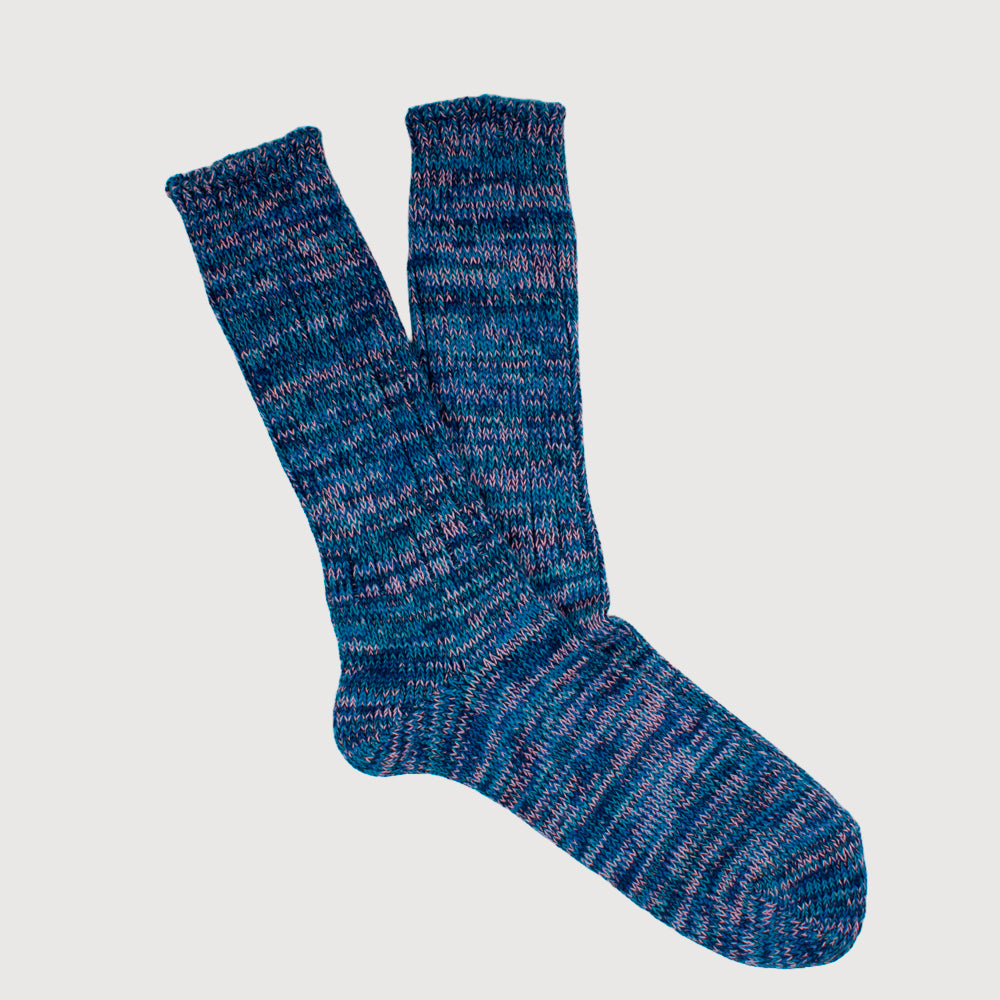 Anonymous-Ism 5 Colour Mix Crew Sock - Navy