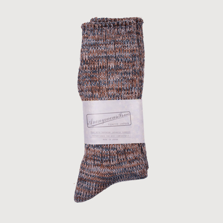 Anonymous-Ism 5 Colour Mix Crew Sock - Beige